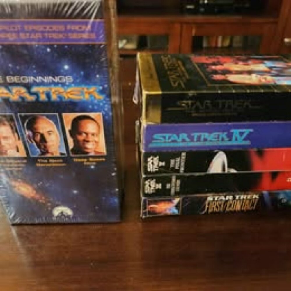 Star Trek: The Beginnings VHS x3 (New Sealed Box) + VHS Star Trek Movies # 1,4,5